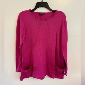 Hannah Pink Sweater with Front Pockets - Size Medium